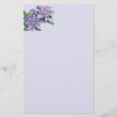 Clematis Lila Briefpapier (Vorderseite)