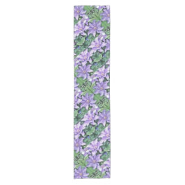 Clematis Lila Kurzer Tischläufer