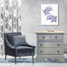 Clematis Lila Leinwanddruck