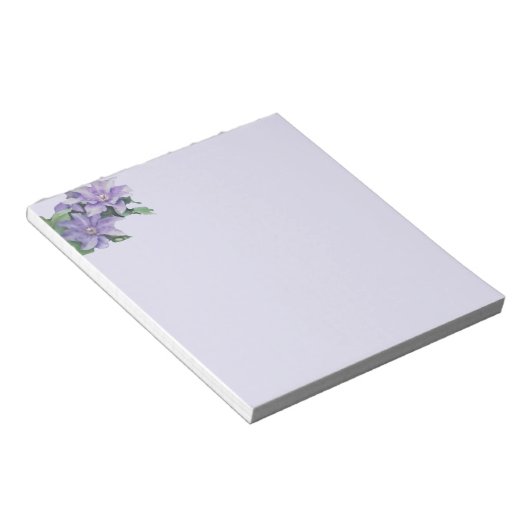 Clematis Lila Notizblock (angewinkelt)