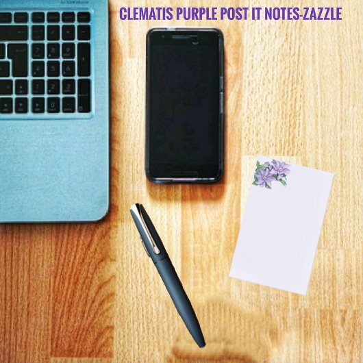 Clematis Lila Post-It-Notes Post-it Klebezettel
