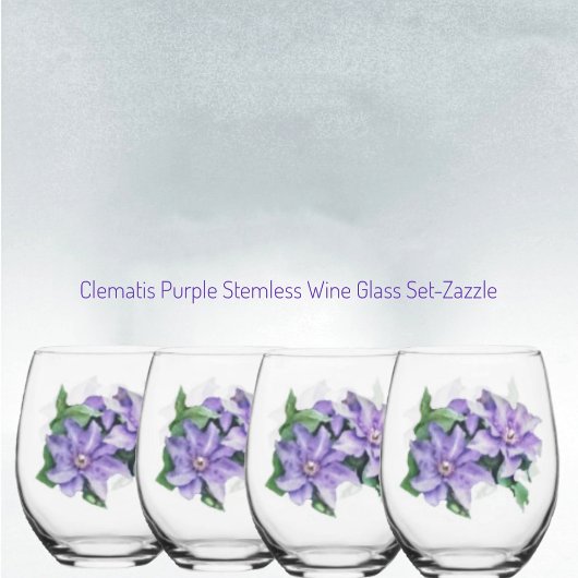 Clematis Lila Weinglas Ohne Stiel