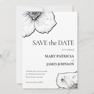 Clematis Liniengrafik Zeichnung Formal 🌸 Floral M Save The Date