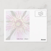 Clematis mit Blätter Postkarte (Rückseite)