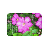 Clematis mit Römer 5:3-5 Badematte (Vorderseite)