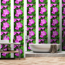 Clematis mit Römern 5:3-5 Tapete