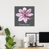 Clematis Nelly Moser Poster (Heimbüro)