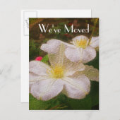 Clematis New Address Floral Art Ankündigungspostkarte (Vorne/Hinten)