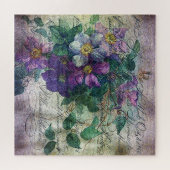 Clematis-Rebe Handschrift-Ephemera Puzzle (Horizontal)