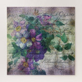Clematis-Rebe Handschrift-Ephemera Puzzle (Vertikal)