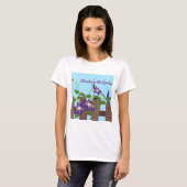Clematis-Rebe im Garten T-Shirt (Vorne ganz)