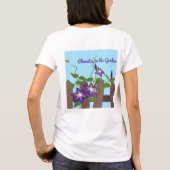 Clematis-Rebe im Garten T-Shirt (Rückseite)