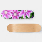 Clematis, rosa Blume Skateboard (Horizontal)
