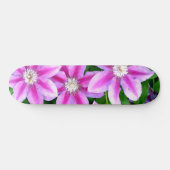 Clematis, rosa Blume Skateboard (Horizontal)