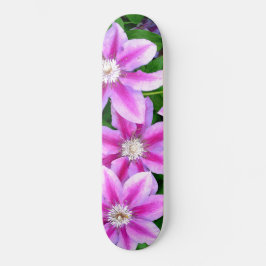 Clematis, rosa Blume Skateboard