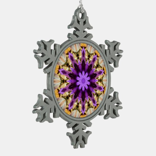 CLEMATIS SCHNEEFLOCKEN Zinn-Ornament (Links)