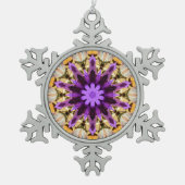 CLEMATIS SCHNEEFLOCKEN Zinn-Ornament (Vorderseite)