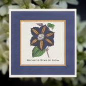 Clematis Star of India Botanische Illustration Serviette