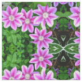 Clematis und Oregano Stoff (Nahaufnahme)