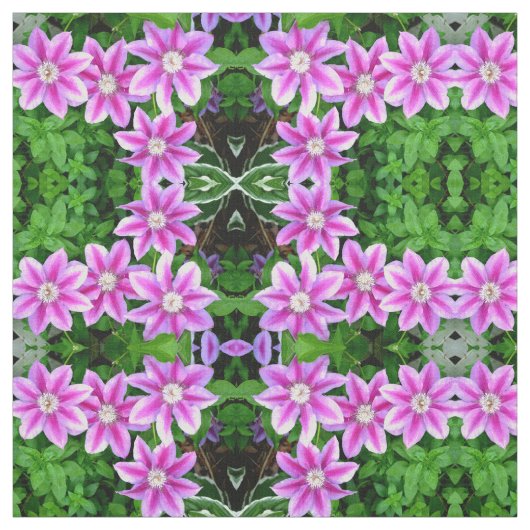 Clematis und Oregano Stoff (Muster)