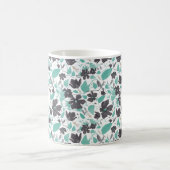 Clematis Vine Elegante Aquamarine Blume Kaffee Tas Kaffeetasse (Mittel)