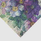 Clematis Vine Handwriting Ephemera Decoupage Seidenpapier (Ausschnitt)