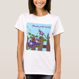 Clematis Vine in the Garden Royal Purple T-Shirt