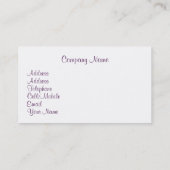 CLEMATIS VISITENKARTE (Rückseite)