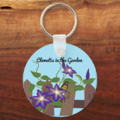 Clematis Weinroute im Garten Schlüsselanhänger (Rückseite)