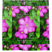 Clematis with Romans 5:3-5 Duschvorhang (Vorderseite)