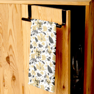 Clematis Yellow Gray Watercolor Blume Geschirrtuch