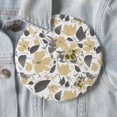 Clematis Yellow Grey Watercolor Floral Button (Beispiel)