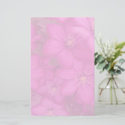 Clematisbriefpapier Briefpapier (Stehend Vorderseite)