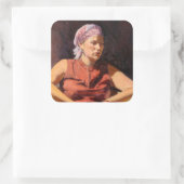 Clementine 2004 quadratischer aufkleber (Tasche)