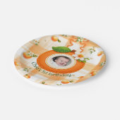 Clementine Cutie - Erstes Geburtstagskind Pappteller (Schrägansicht)
