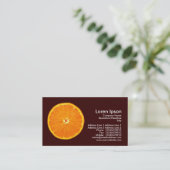 Clementine - Dark Brown Visitenkarte (Stehend Vorderseite)