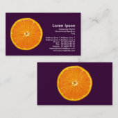 Clementine - Dunkel Lila Visitenkarte (Vorne/Hinten)