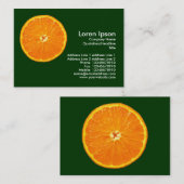 Clementine - Dunkelgrün Visitenkarte (Vorne/Hinten)