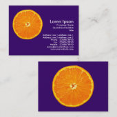 Clementine - Dunkle Violette Visitenkarte (Vorne/Hinten)