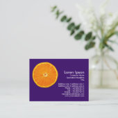 Clementine - Dunkle Violette Visitenkarte (Stehend Vorderseite)