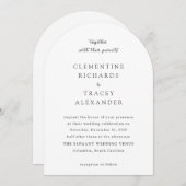 Clementine Elegant Moderne Hochzeit Einladung (Vorne/Hinten)