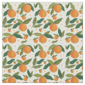 Clementine Grove Botanisches Muster mit Grün Stoff (Nahaufnahme)