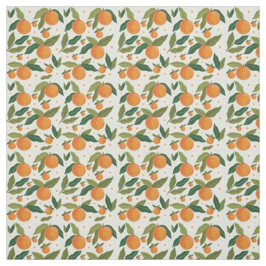 Clementine Grove Botanisches Muster mit Grün Stoff (Muster)