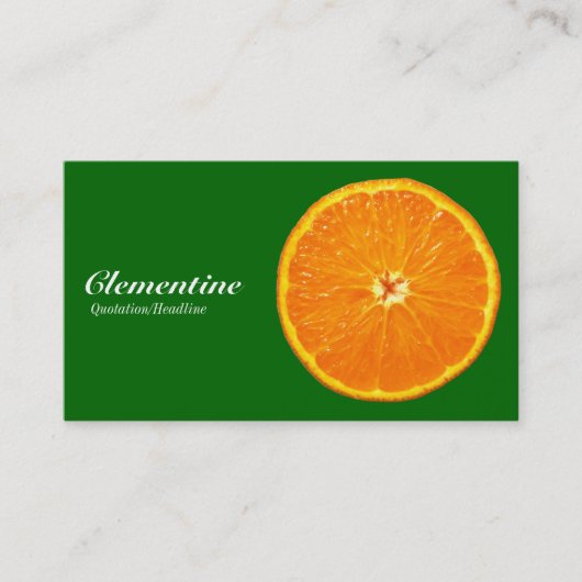 Clementine - Grün 006600 Visitenkarte (Vorderseite)
