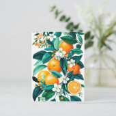 Clementine Mandarine Feiertagspostkarte (Stehend Vorderseite)