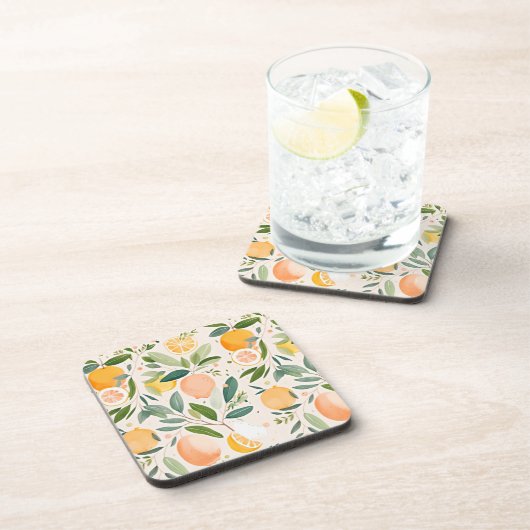 Clementine Mandarine Getränkeuntersetzer (Rechte Seite)