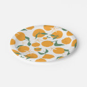 Clementine Mandarine Mandarin Süsse Orange Pappteller (Schrägansicht)