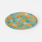 Clementine Mandarine Mandarin Süsse Orange Pappteller (Schrägansicht)