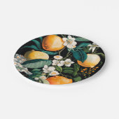 Clementine Mandarine Pappteller (Schrägansicht)