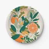 Clementine mandarine pappteller (Vorderseite)